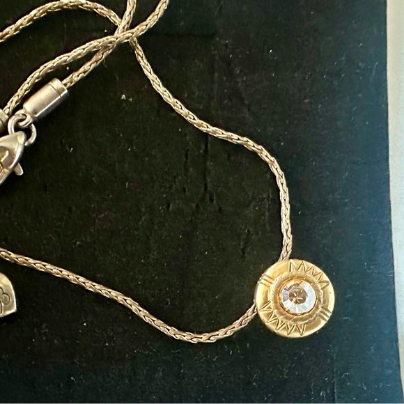 Brighton Gold Plated Clear Bezel Set Crystal Pendant Necklace - Picture 7 of 7